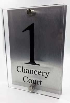 Ashen. portrait style modern house number sign - Uk House signs - Office signs - house signs