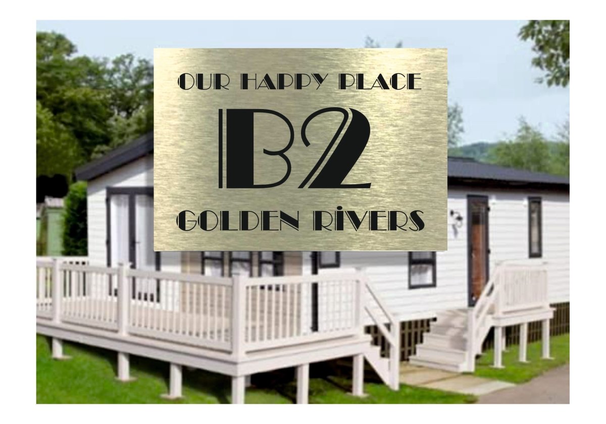 Caravan signs, personalised with choice of colour - Uk House signs - Office signs - Home & Garden