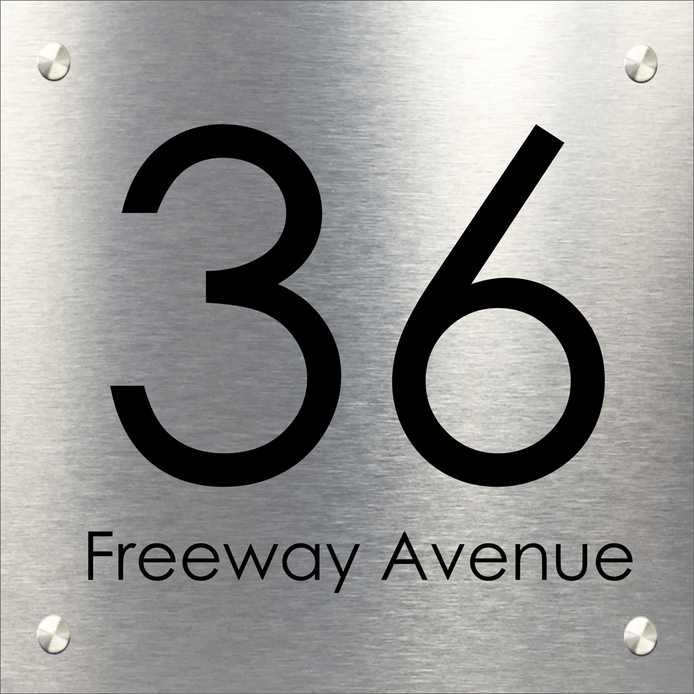 Freeway, Designer Contemporary House Sign Plaque - Uk House signs - Office signs - Aluminium Sign Part Plaque