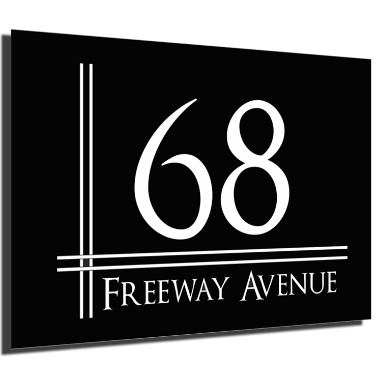 Freeway Design II, contemporary house Sign Plaque - Uk House signs - Office signs - Aluminium Sign Part Plaque