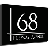 Freeway Design II, contemporary house Sign Plaque - Uk House signs - Office signs - Aluminium Sign Part Plaque