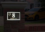Darenth House Number Sign With Light Box - Uk House signs - Office signs - Illuminated signs