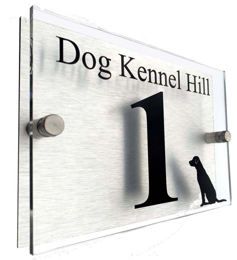 Dog , Personalised House sign - Uk House signs - Office signs - Acrylic Signs