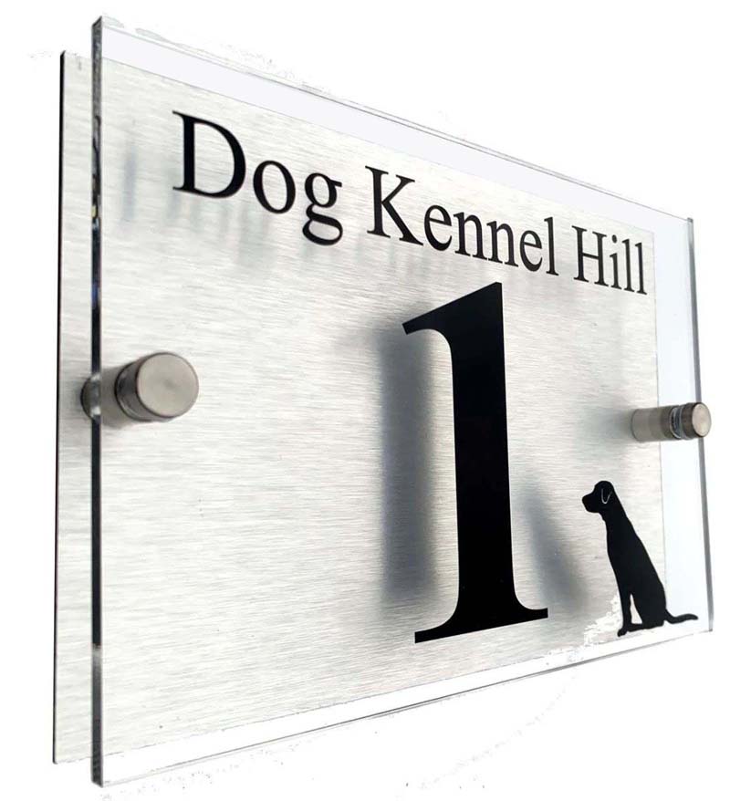 Personalised designer 2 part acrylic house sign