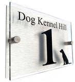 Personalised designer 2 part acrylic house sign
