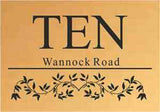 Floral House Number Plaque | Aluminium - Uk House signs - Office signs - Aluminium Sign Part Plaque