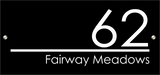 Gemma Designer Acrylic 2 part House Sign 12" x 6" - Uk House signs - Office signs - house signs