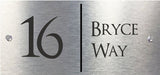 Halle Designer Acrylic 2 part House Number Plaque 12" x 6" - Uk House signs - Office signs - Acrylic Signs