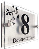 Personalised designer 2 part acrylic house sign