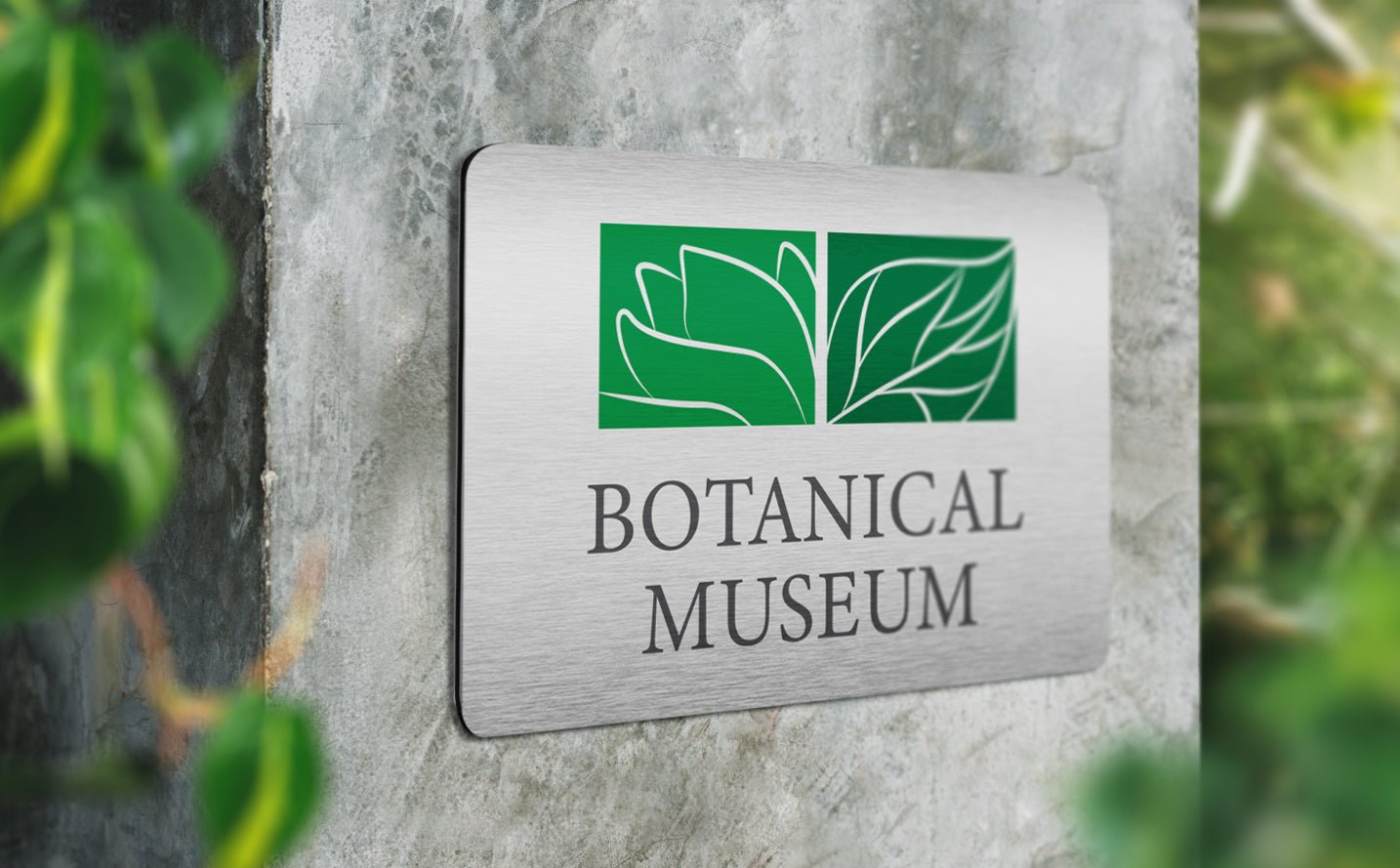 Silver Aluminium Sign - Landscape - Uk House signs - Office signs - Aluminium Signs