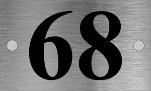 Small Door Number Plaque - Uk House signs - Office signs - House Sign