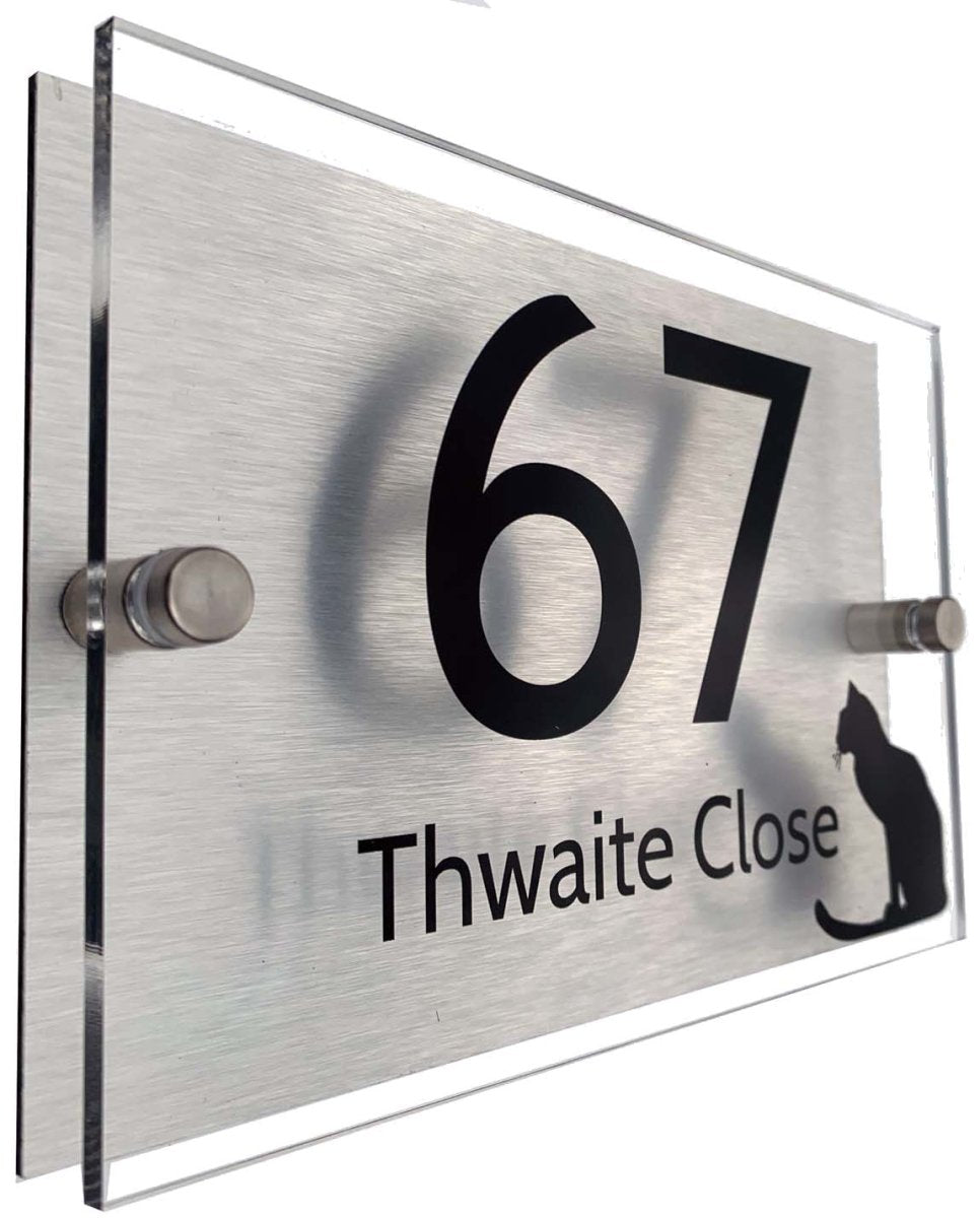 The Cats Whiskers, Acrylic House sign - Uk House signs - Office signs - Acrylic Signs