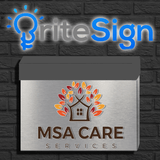 Unique LED Acrylic Designer Address Plaque - A5 - Uk House signs - Office signs - Illuminated signs