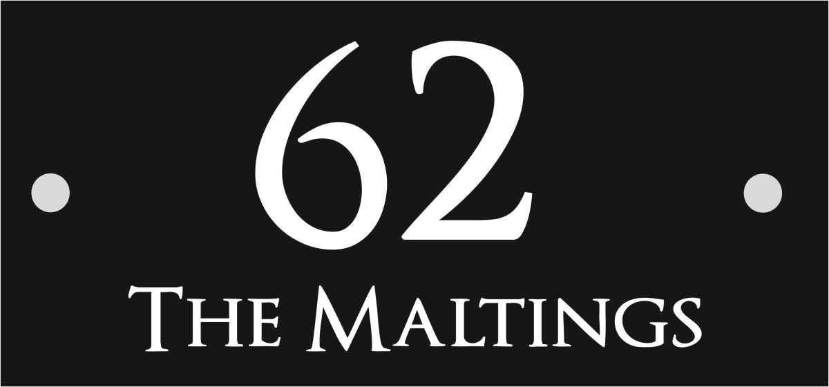 USA Style Designer Address Plaque | 12" x 6" - Uk House signs - Office signs - Acrylic Signs