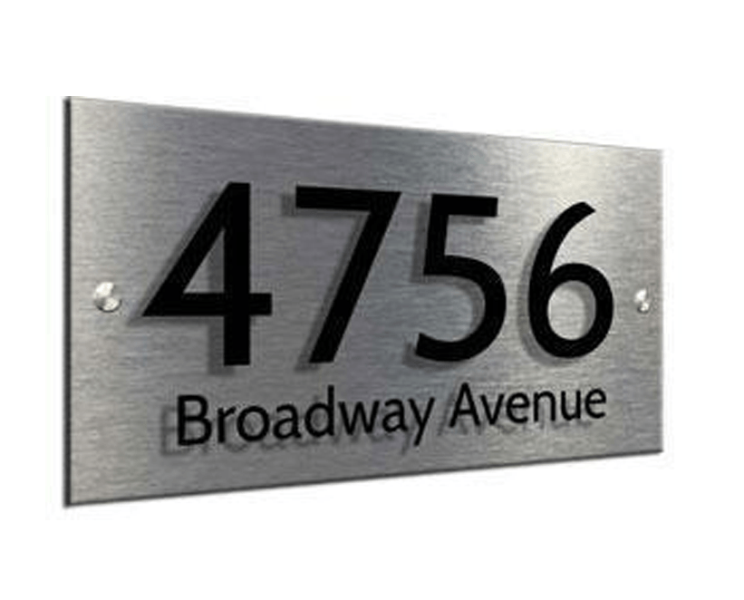 USA Style Designer Address Plaque | 12" x 6" - Uk House signs - Office signs - Acrylic Signs