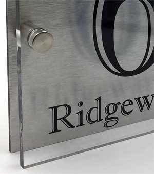 USA Style Designer Address Plaque | 12" x 6" - Uk House signs - Office signs - Acrylic Signs