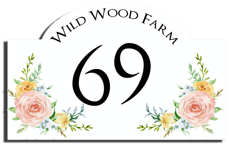 Wild Wood Designer Bridge House Number Plaque ~ Aluminium - Uk House signs - Office signs - House Sign