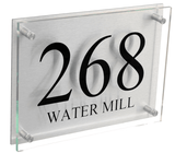 Churchill, acrylic glass look designer House sign - A4