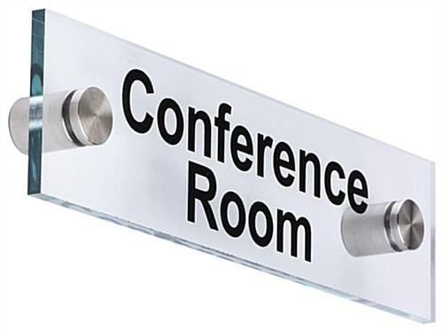Acrylic Office Door sign - Stand Off Design with Backing Plaque - Uk House signs - Office signs - Acrylic Signs