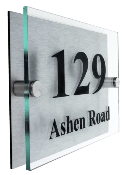 Ashen, modern house number sign - Uk House signs - Office signs - house signs