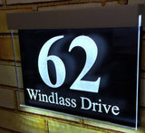 Britesign LED House Number Plaque A4 | 300mm x 210mm - Uk House signs - Office signs - Illuminated signs