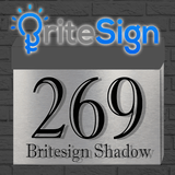 Britesign LED House Number Plaque - sign with lights - Uk House signs - Office signs - Illuminated signs