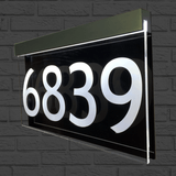 Britesign ~ USA Style Black-White LED House Number Plaque