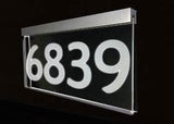 Britesign ~ USA Style Black-White LED House Number Plaque - Uk House signs - Office signs - Illuminated signs