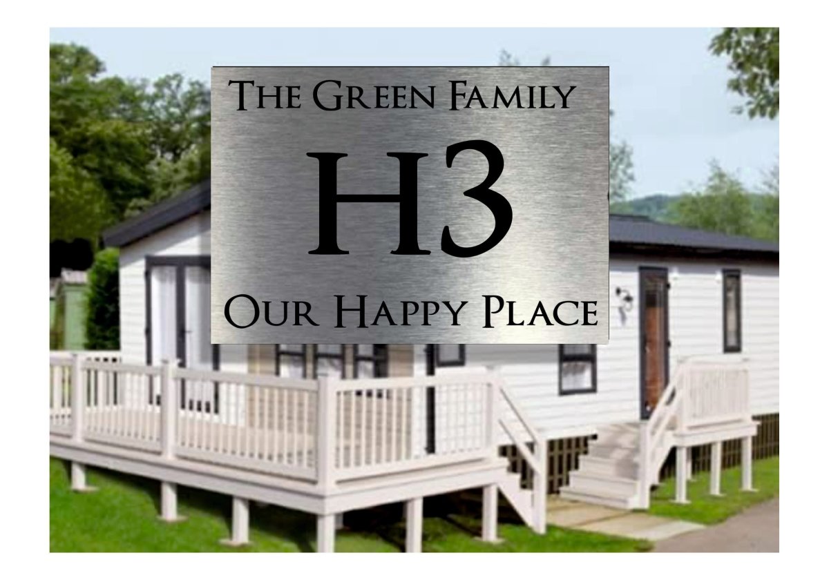 Caravan signs, personalised with choice of colour - Uk House signs - Office signs - Home & Garden