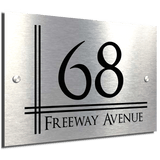 Freeway Design II, contemporary house Sign Plaque - Uk House signs - Office signs - Aluminium Sign Part Plaque