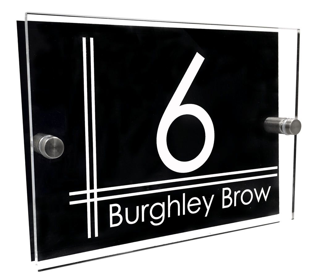 Freeway Design II, contemporary house Sign Plaque - Uk House signs - Office signs - Aluminium Sign Part Plaque