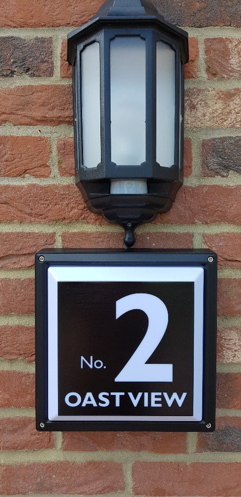 Dartford, house number sign with lights - Uk House signs - Office signs - Illuminated signs