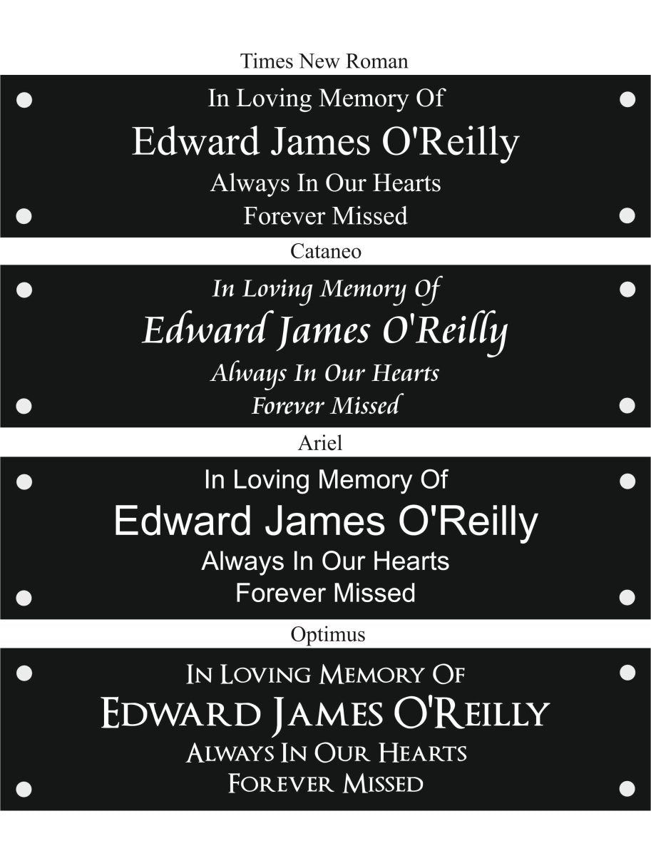 Memorial Plaque 03- Stove Enamel Exterior Plaques - 7" X 5" - Uk House signs - Office signs - memorial plaque