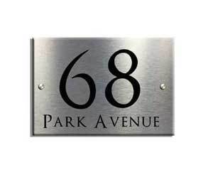 Personalised Acrylic House Sign / Door Plaque – Modern Glass Look, Engraved, Made In UK (K Smart Sign)