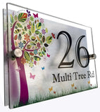 Multi Tree, Acrylic House sign - Uk House signs - Office signs - Acrylic Signs