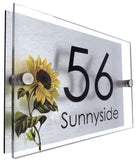 Sunflower | 2 part Acrylic House Sign - Uk House signs - Office signs - Acrylic Signs