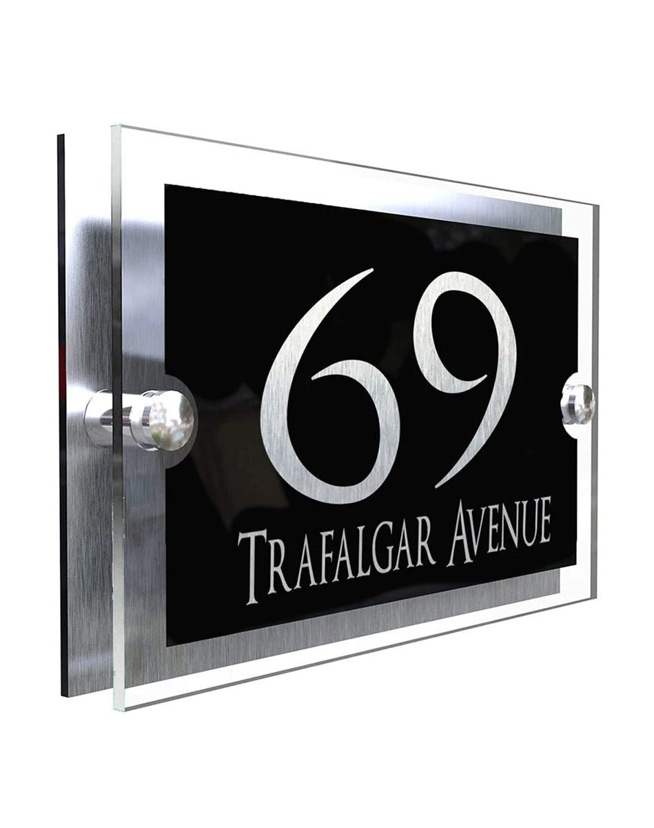 Trafalgar | Contemporary design house sign - Uk House signs - Office signs - Acrylic Signs