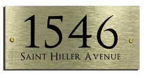 USA Style Designer Address Plaque | 12" x 6" - Uk House signs - Office signs - Acrylic Signs